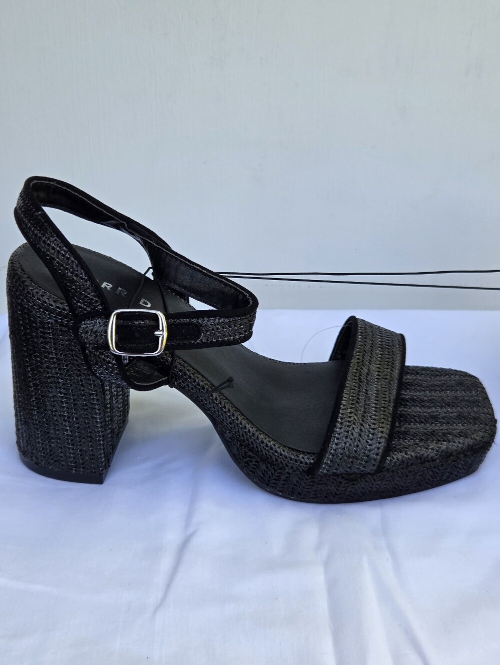 NWT Torrid Raffia Platform Heel Sandals Black Size-9.5WW - Picture 2 of 12